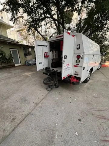 Magnet Plumbing service vehicle on-site for Slab Leak Repair in Lake Worth Beach